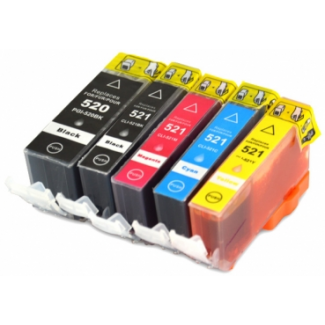 Canon PGI-520Bk + CLI-521 Bk, C,M,Y multipack kompatibilní cartridge